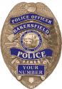 Bakersfield Police (Officer) Department Officer's Badge all Metal Sign with your