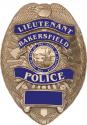 Bakersfield Police (Lieutenant) Department Officer's Badge all Metal Sign with y