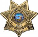 California Department of Correction Clock (Sergeant) with your Badge Number Adde