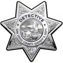 Detective San Diego Sheriff's Department Badge All Metal Sig
