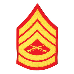 USMC E-8 Master Sergeant Rank Patch Gold/Red | North Bay Listings