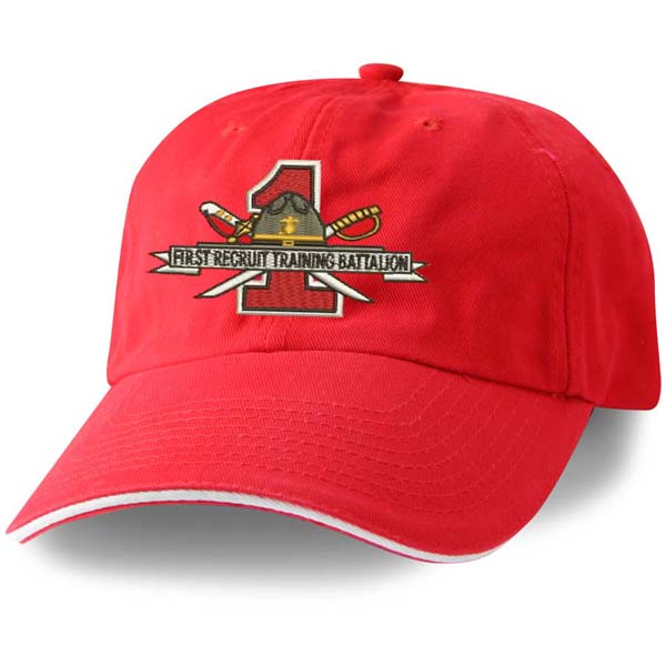 1st Battalion Parris Island Direct Embroidered Red Ball Cap | North Bay ...