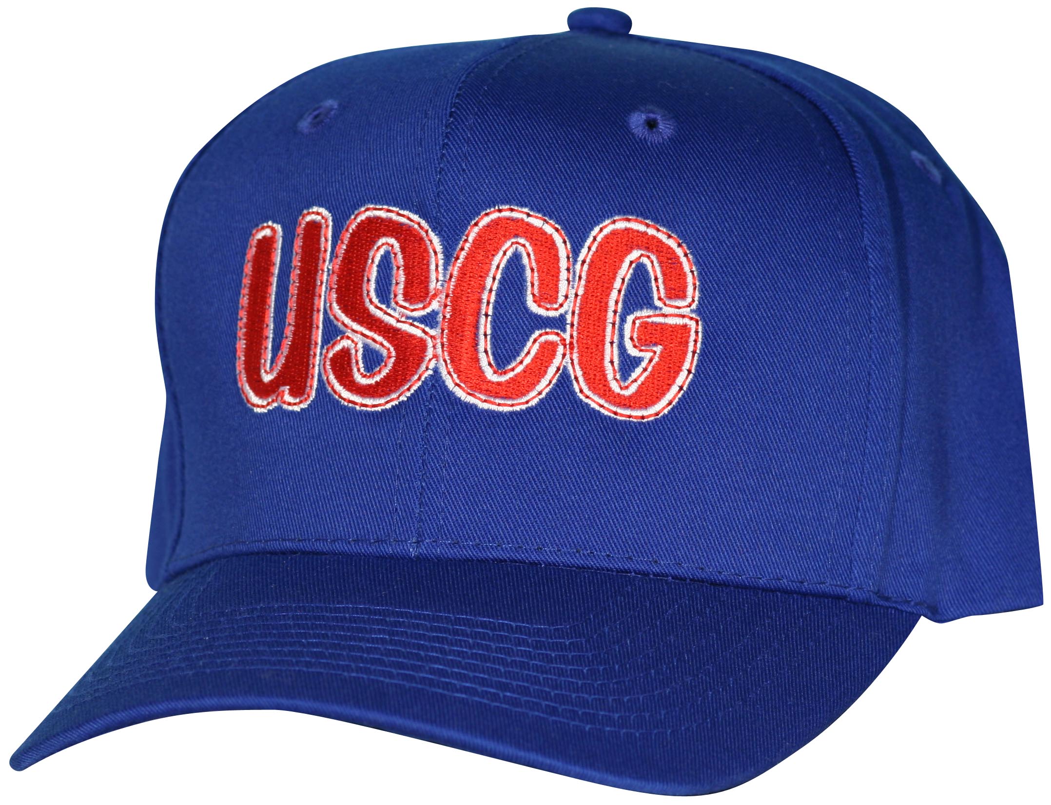 Coast Guard USCG Stitched Letters Direct Embroidered Royal Blue Ball ...