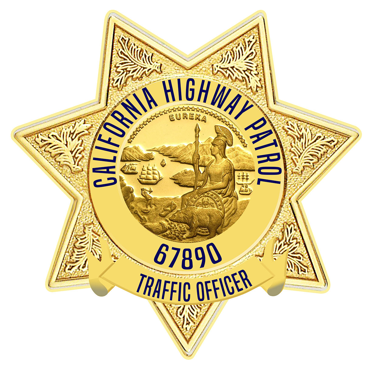 California Highway Patrol (TRAFFIC OFFICER) Badge all Metal Sign with ...