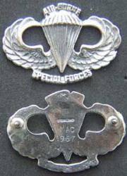 Special Forces MACVSOG Paratrooper Badge Wings Sterling