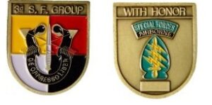 3rd Special Forces Group Challenge Coin Beret Flash Style E
