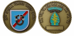 20th Special Forces Group Challenge Coin.