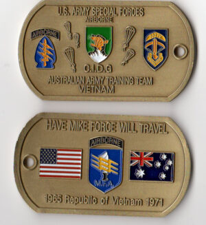 Special Forces Mike Force Australian Army Training Team C.I.D.G Challenge Coin E