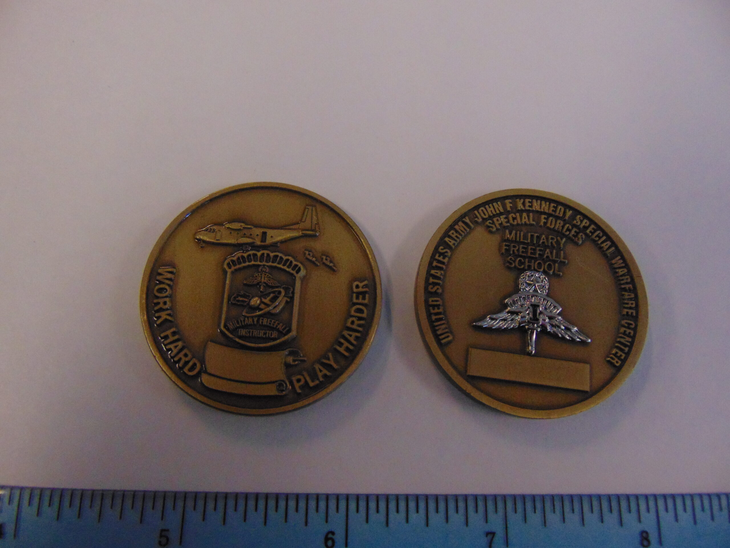 Military Freefall School Halo Challenge Coin Wok Hard Play Harde