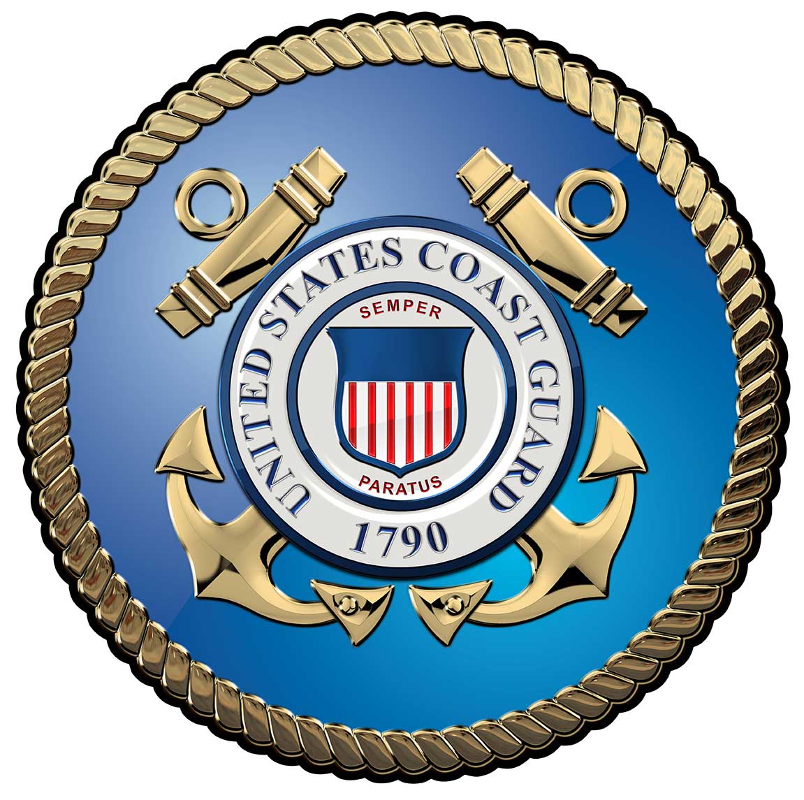 Coast Guard SEAL All Metal Sign 15" Round