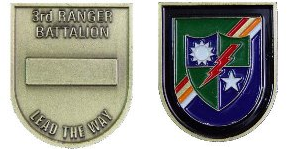 Ranger 3rd Battalion Flash Challenge Coin