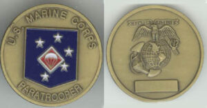 USMC - Paratrooper Challenge Coin