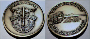 Special Forces Sniper, Don't Bother to Run Challenge Coin