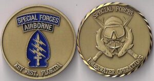 Special Forces Underwater Operations Challenge Coin