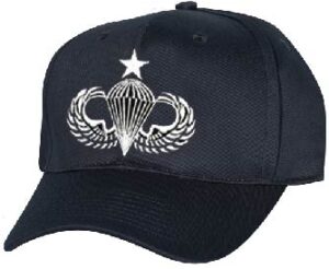 Army Paratrooper Senior Jump Wing Black Hat