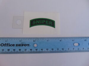 Sniper Tab Decal OD on Black Vinyl