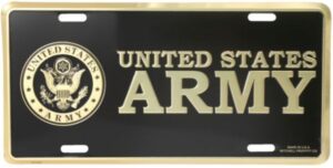 United States Army Crest Embossed Metal License Plate
