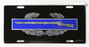 Combat Infantry Badge Embossed Metal License Plate