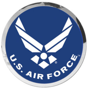 Silver Reflective Sticker - Air Force Symbol 3 Round