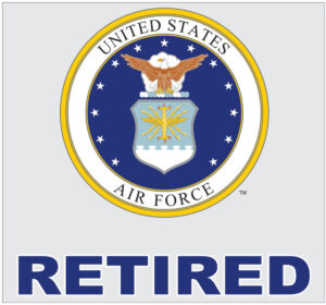 Mylar Decal - Air Force RETIRED