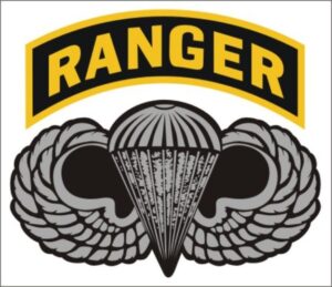 Mylar Decal - Parachutist Badge with Ranger Arc 4.5 x4