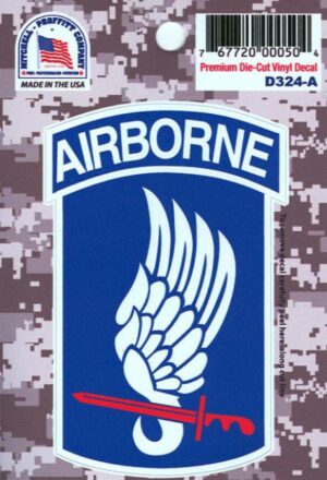Sticker - 173rd Airborne Brigade Combat Service Identification Badge 2.5 x4