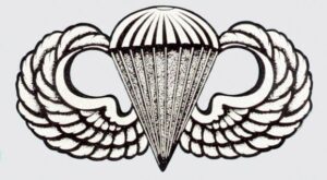 Mylar Decal - Basic Parachutist Jump Wings Decal 4 x2.5