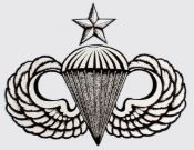 Senior Parachutist Badge Decal 4 x3.5"