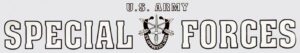 Mylar Decal - Army Special Forces with Crest 12.75 x2.25 Window Strip