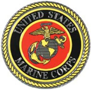 Embossed Foil - United States Marine Corps Crest Embossed Foil 4" Round