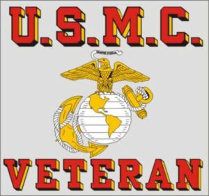 Mylar Decal - U.S.M.C. Veteran 3.75 x 3.5"