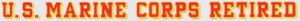 Mylar Decal - U.S. Marine Corps Retired 24.75 x 1.5" Window Strip