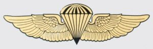 Mylar Decal - Parachutist (Navy and Marine Corps) 5.25 x 2"