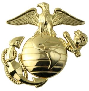 Auto Emblem - Eagle Globe and Anchor (Gold)