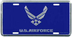 U.S. Air Force Symbol Embossed Metal License Plate