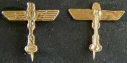 Boeing /TWA Totem Logo pin Sterling Silver w GP
