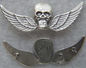 Vietnam Special Forces Skull Paratrooper badge unofficial sterling silver