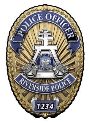 SOGB028 RIVERSIDE POLICE OFFICER BADGE 12x17