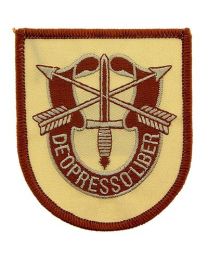Tan Special Forces Flash with Crest Patch