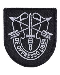 Black Special Forces Flash with Crest Patch