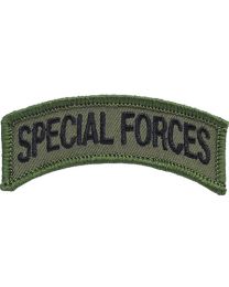 Large Special Forces OD Tab Patch