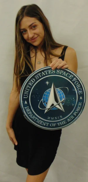 United States of America SPACE FORCE All Metal Sign 14" Round