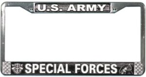 U.S. Army Special Forces Chrome License Plate Frame