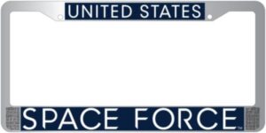 United States Space Force Chrome License Plate Frame