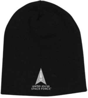 United States Space Force on Black Skull Cap