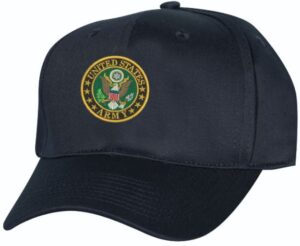 U.S. Army Crest on Black Ballcap