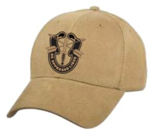 U.S. Army Special Forces De Oppresso Liber on Coyote Brown Ball Cap