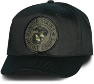 United States Marine Corps EGA Emblem Round Olive Drab Patch Ball Cap