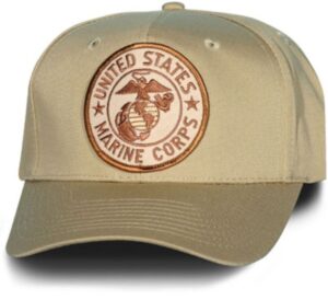 United States Marine Corps with EGA Emblem Round Desert Patch Ball Cap