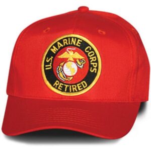 United States Marine Corps Retired Round Crest Patch Ball Cap